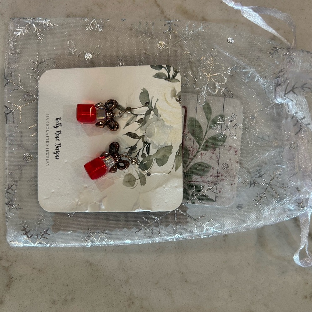 Red Dangle Earrings